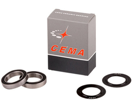 Sparepart bearing kit for CEMA BB Includes 2 bearings and 2 covers CEMA 30 mm - Stainless - Black