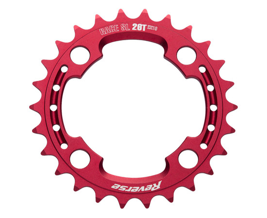 REVERSE chainring Race SL 2x10 80mm 26T switchable red