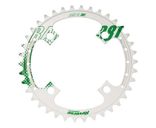 REVERSE chainring Race SL Style 104mm 38T white-green