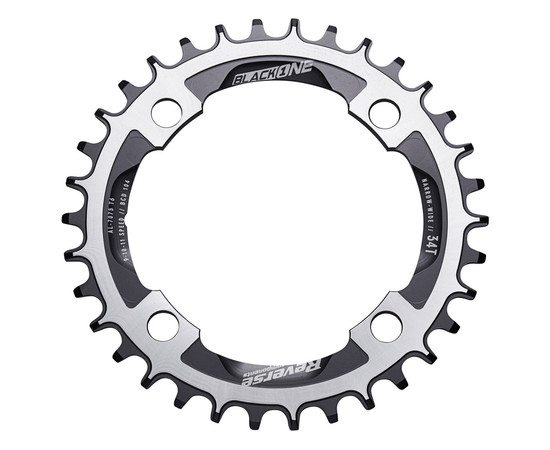 REVERSE chainring Black One 104mm 34T Narrow-Wide black-silver