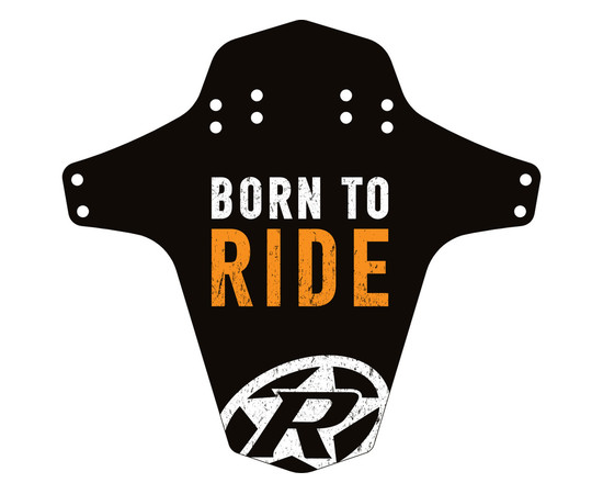 REVERSE Mudfender Born to Ride (Schwarz/Fox-Orange) 