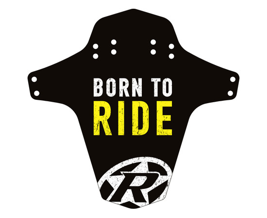 REVERSE Mudfender Born to Ride (Schwarz/Gelb) 