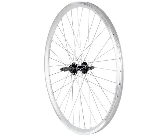 Rear wheel 26" alloy freewheel hub, DoubleWall silver rim