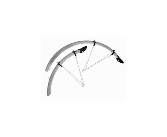 Mudguards set Orion OR 24"x53mm nylon silver