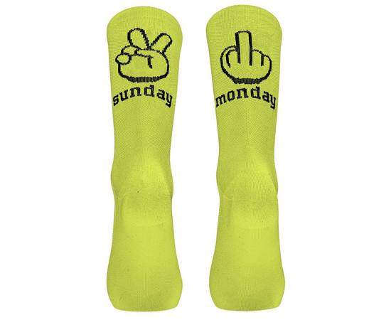 Socks Northwave Sunday Monday yellow fluo-S (36/39), Izmērs: S (36/39)