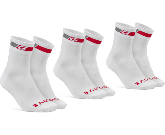 GripGrab Classic Regular Cut Summer Socks 3-Pack S, white