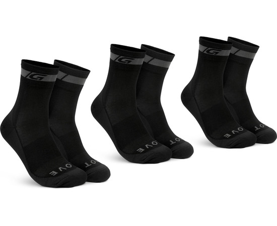 GripGrab Merino Regular Cut Socks 3 L, black