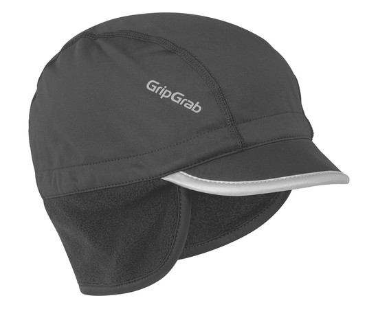 GripGrab Belgian Style Thermal Wind Winter Cycling Cap L, black