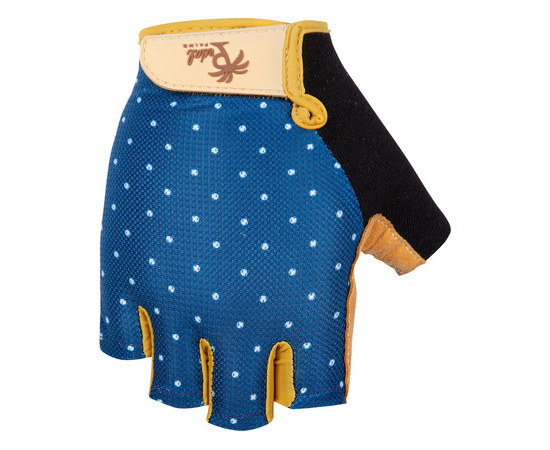 Pedal Palms short finger glove Polka, size XXS blue-brown