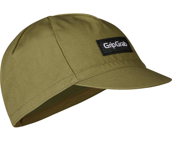 GripGrab Classic Cotton Cycling Cap M/L, olive green