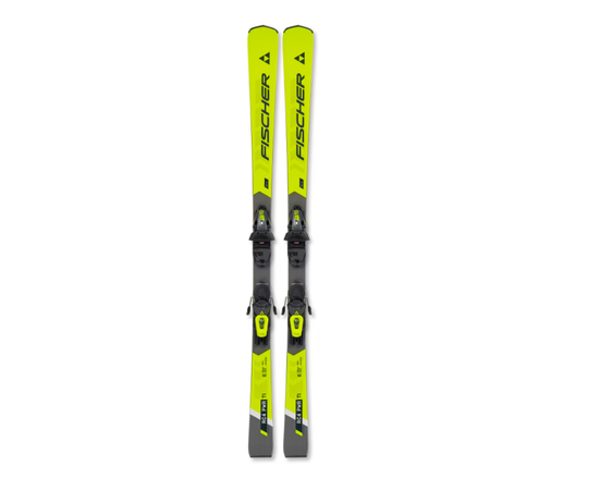 Fischer RC4 POWER TI AR + RS 10 PR alpine skis, Size: 155, Colors: Black/yellow