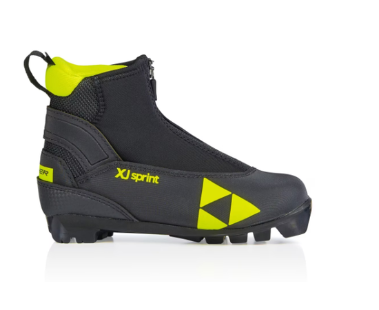 Fischer XJ SPRINT junior cross country boots, black yellow, Size: 34, Farbe: Black