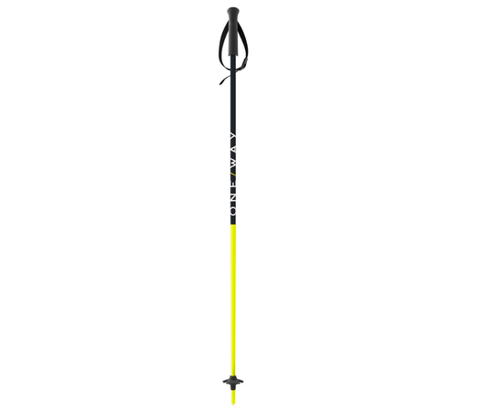 OneWay Junior ski poles, yellow black, Suurus: 95, Värv: Yellow-black