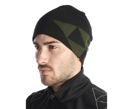 Fischer Reversible logo beanie, black green