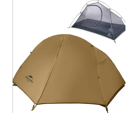 Naturehike cycling Ultralight 1 man tent + mats, Dydis: 1 person, Spalva: Brown