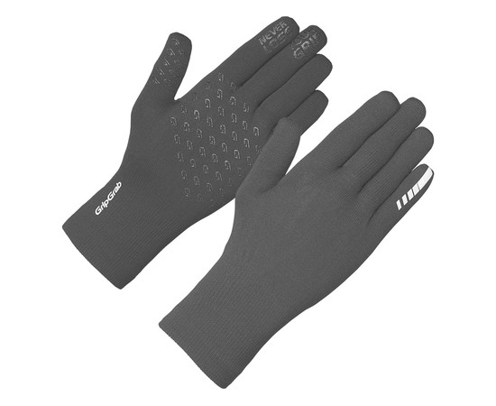 GripGrab Waterproof Knitted Winter Gloves, XS/S, black