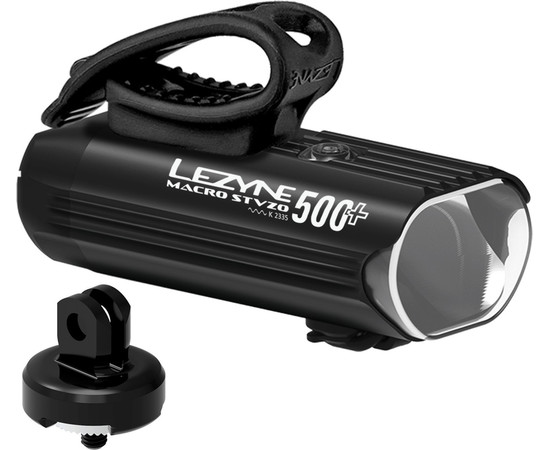 Lezyne Macro STVZO 500+ Reverse Loaded Kit, white light black, Y17