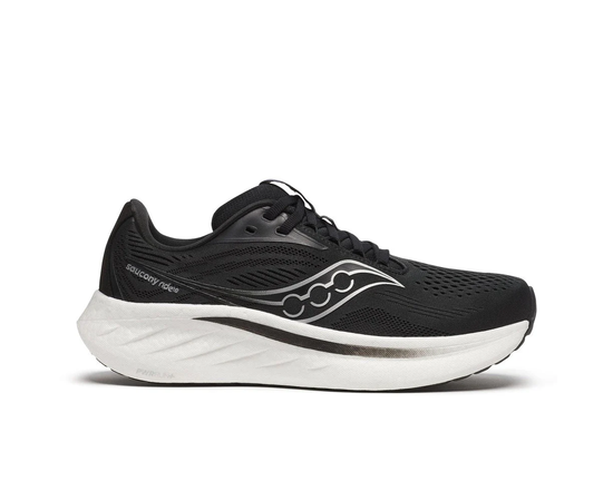 Saucony Women's Ride 18 Road Running Shoes, Suurus: 36, Värv: Black/White