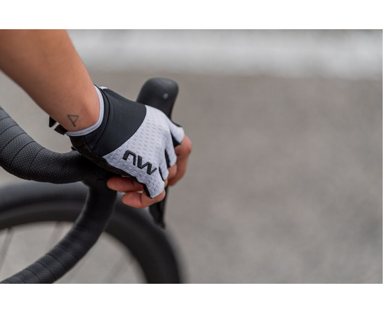Gloves Northwave Fast WMN Short light grey-S, Dydis: S