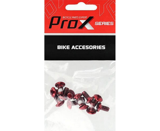 Disc rotor fixing bolts Prox red M5x10mm (12pcs.)